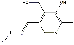 5-Hydroxy-4-(hydroxymethyl)-6-methylpyridine-3-carbaldehyde hydrochloride 구조식 이미지
