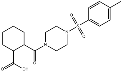 2-(4-tosylpiperazine-1-carbonyl)cyclohexanecarboxylic acid 구조식 이미지