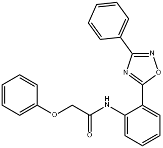 2-phenoxy-N-[2-(3-phenyl-1,2,4-oxadiazol-5-yl)phenyl]acetamide 구조식 이미지