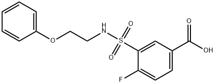 4-fluoro-3-(N-(2-phenoxyethyl)sulfamoyl)benzoic acid Structure