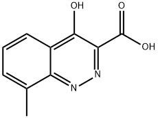 8-Methyl-4-oxo-1,4-dihydrocinnoline-3-carboxylic acid 구조식 이미지