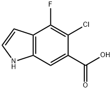 5-Chloro-4-fluoro-1H-indole-6-carboxylic acid Structure