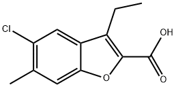 5-Chloro-3-ethyl-6-methylbenzofuran-2-carboxylic acid Structure