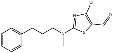 4-Chloro-2-(methyl(3-phenylpropyl)amino)thiazole-5-carbaldehyde Structure