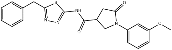 N-(5-benzyl-1,3,4-thiadiazol-2-yl)-1-(3-methoxyphenyl)-5-oxopyrrolidine-3-carboxamide Structure