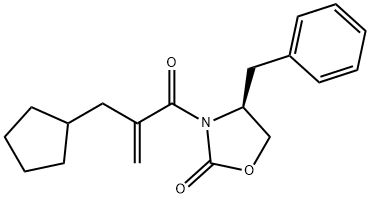 4-Benzyl-3-(2-(cyclopentylmethyl)acryloyl)oxazolidin-2-one Structure