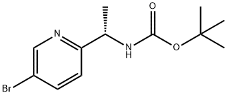 (S)-tert-부틸(1-(5-브로모피리딘-2-일)에틸)카바메이트 구조식 이미지