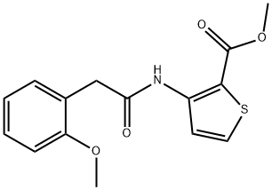 methyl 3-(2-(2-methoxyphenyl)acetamido)thiophene-2-carboxylate 구조식 이미지