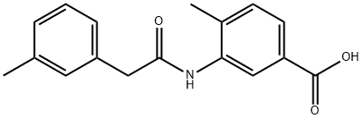 4-methyl-3-(2-(m-tolyl)acetamido)benzoic acid 구조식 이미지