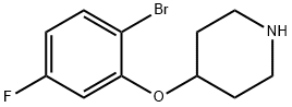 Piperidine, 4-(2-bromo-5-fluorophenoxy)- Structure