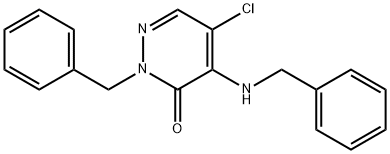 2-Benzyl-4-(benzylamino)-5-chloropyridazin-3(2H)-one Structure