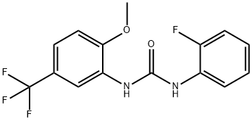 N-(2-fluorophenyl)-N'-[2-methoxy-5-(trifluoromethyl)phenyl]urea 구조식 이미지