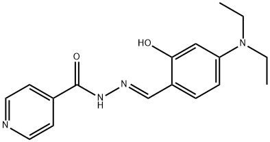 N'-[4-(디에틸아미노)-2-히드록시벤질리덴]이소니코티노히드라지드 구조식 이미지