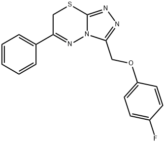 3-[(4-fluorophenoxy)methyl]-6-phenyl-7H-[1,2,4]triazolo[3,4-b][1,3,4]thiadiazine Structure