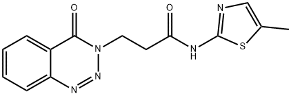 N-(5-methyl-1,3-thiazol-2-yl)-3-(4-oxo-1,2,3-benzotriazin-3(4H)-yl)propanamide Structure