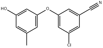 3-chloro-5-(3-hydroxy-5-methylphenoxy)Benzonitrile Structure