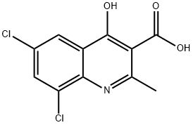 6,8-Dichloro-4-hydroxy-2-methylquinoline-3-carboxylic acid 구조식 이미지