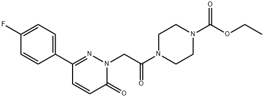 ethyl 4-{[3-(4-fluorophenyl)-6-oxopyridazin-1(6H)-yl]acetyl}piperazine-1-carboxylate 구조식 이미지