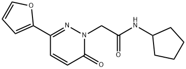 N-cyclopentyl-2-[3-(furan-2-yl)-6-oxopyridazin-1(6H)-yl]acetamide 구조식 이미지