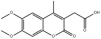 (6,7-Dimethoxy-4-methyl-2-oxo-2H-chromen-3-yl)-acetic acid Structure