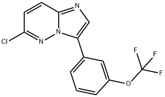 IMIDAZO[1,2-B]PYRIDAZINE, 6-CHLORO-3-[3-(TRIFLUOROMETHOXY)PHENYL]- 구조식 이미지