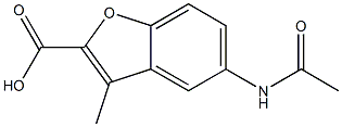 5-(acetylamino)-3-methyl-2-benzofurancarboxylic acid Structure