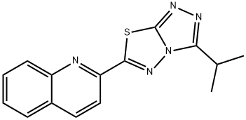 2-(3-isopropyl[1,2,4]triazolo[3,4-b][1,3,4]thiadiazol-6-yl)quinoline 구조식 이미지