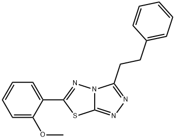 6-(2-methoxyphenyl)-3-(2-phenylethyl)[1,2,4]triazolo[3,4-b][1,3,4]thiadiazole Structure