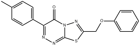 3-(4-methylphenyl)-7-(phenoxymethyl)-4H-[1,3,4]thiadiazolo[2,3-c][1,2,4]triazin-4-one 구조식 이미지