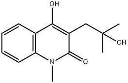 4-Hydroxy-3-(2-hydroxy-2-methylpropyl)-1-methylquinolin-2(1H)-one 구조식 이미지