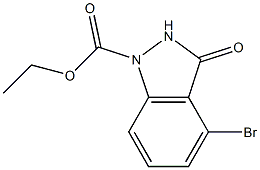 1H-Indazole-1-carboxylic acid, 4-bromo-2,3-dihydro-3-oxo-, ethyl ester
 Structure