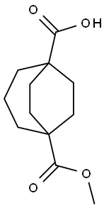 5-(methoxycarbonyl)bicyclo[3.2.2]nonane-1-carboxylic acid 구조식 이미지