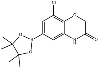 8-Chloro-3-oxo-3,4-dihydro-2H-benzo[b][1,4]oxazine-6-boronic Acid Pinacol Ester 구조식 이미지