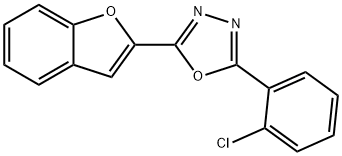 2-(1-benzofuran-2-yl)-5-(2-chlorophenyl)-1,3,4-oxadiazole 구조식 이미지