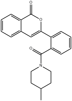 3-{2-[(4-methylpiperidin-1-yl)carbonyl]phenyl}-1H-isochromen-1-one Structure