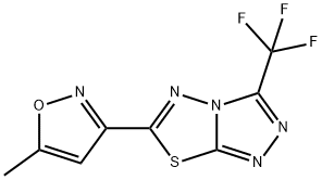 6-(5-methyl-3-isoxazolyl)-3-(trifluoromethyl)[1,2,4]triazolo[3,4-b][1,3,4]thiadiazole 구조식 이미지