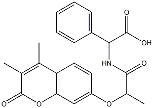 ({2-[(3,4-dimethyl-2-oxo-2H-chromen-7-yl)oxy]propanoyl}amino)(phenyl)acetic acid 구조식 이미지