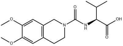 (2S)-2-[(6,7-dimethoxy-3,4-dihydro-1H-isoquinoline-2-carbonyl)amino]-3-methyl-butanoic acid 구조식 이미지