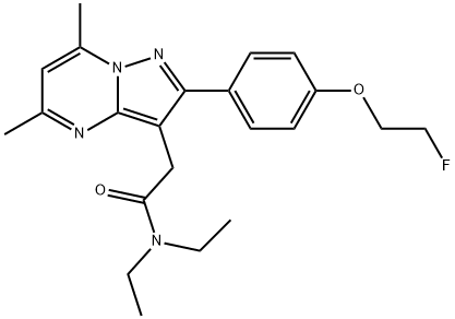 Pyrazolo[1,5-a]pyrimidine-3-acetamide,N,N-diethyl-2-[4-(2-fluoroethoxy)phenyl]-5,7-dimethyl- Structure