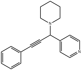 4-(3-Phenyl-1-(piperidin-1-yl)prop-2-yn-1-yl)pyridine 구조식 이미지