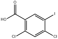 2,4-dichloro-5-iodobenzoic acid Structure