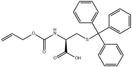 N-[(2-Propenyloxy)carbonyl]-S-(triphenylmethyl)-L-cysteine Structure