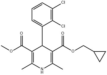 3-(Cyclopropylmethyl) 5-methyl 4-(2,3-dichlorophenyl)-2,6-dimethyl-1,4-dihydropyridine-3,5-dicarboxylate Structure