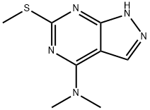 N,N-dimethyl-6-(methylsulfanyl)-1H-pyrazolo[3,4-d]pyrimidin-4-amine Structure