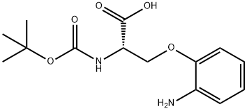 2(S)-3-(2-aminophenoxy)-2-((tert-butoxycarbonyl)amino)propanoic acid Structure