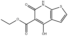 Thieno[2,3-b]pyridine-5-carboxylic acid, 6,7-dihydro-4-hydroxy-6-oxo-, ethyl ester Structure