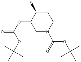 (4S)-tert-butyl 3-(tert-butoxycarbonyloxy)-4-fluoropiperidine-1-carboxylate Structure