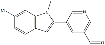 5-(6-chloro-1-methyl-1H-indol-2-yl)nicotinaldehyde Structure