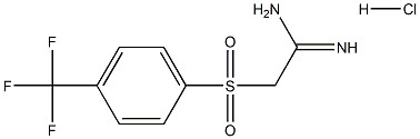 2-(4-Trifluoromethylbenzenesulphonyl)acetamidine hydrochloride Structure