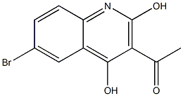1-(6-Bromo-2,4-dihydroxy-quinolin-3-yl)-ethanone Structure